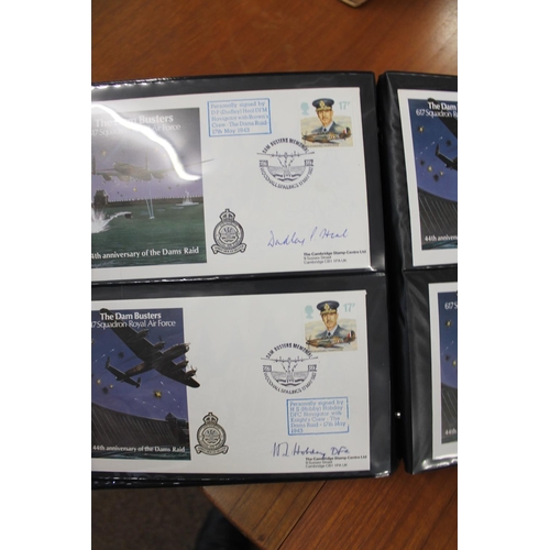 1401 - FIVE ALBUMS OF SIGNED FIRST DAY COVERS - AVIATION, MILITARY & OTHER EXAMPLES approx 435 covers in fi... 