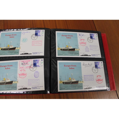 1401 - FIVE ALBUMS OF SIGNED FIRST DAY COVERS - AVIATION, MILITARY & OTHER EXAMPLES approx 435 covers in fi... 