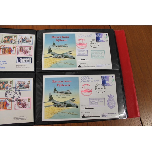 1401 - FIVE ALBUMS OF SIGNED FIRST DAY COVERS - AVIATION, MILITARY & OTHER EXAMPLES approx 435 covers in fi... 