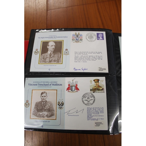 1401 - FIVE ALBUMS OF SIGNED FIRST DAY COVERS - AVIATION, MILITARY & OTHER EXAMPLES approx 435 covers in fi... 