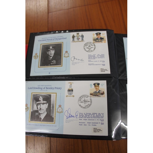 1401 - FIVE ALBUMS OF SIGNED FIRST DAY COVERS - AVIATION, MILITARY & OTHER EXAMPLES approx 435 covers in fi... 