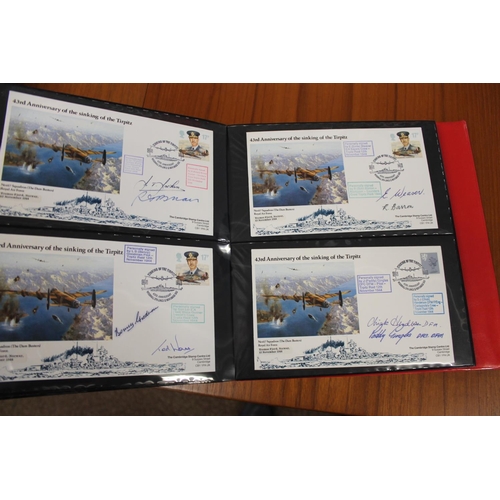 1401 - FIVE ALBUMS OF SIGNED FIRST DAY COVERS - AVIATION, MILITARY & OTHER EXAMPLES approx 435 covers in fi... 