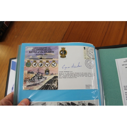 1445 - MILITARY & ROYAL AIR FORCE SIGNED FIRST DAY COVERS two albums with various signed covers, including ... 