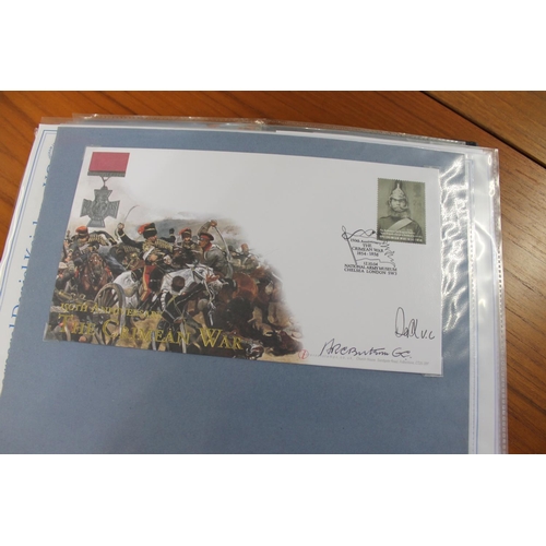 1445 - MILITARY & ROYAL AIR FORCE SIGNED FIRST DAY COVERS two albums with various signed covers, including ... 