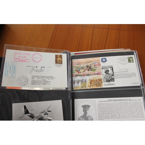 1445 - MILITARY & ROYAL AIR FORCE SIGNED FIRST DAY COVERS two albums with various signed covers, including ... 