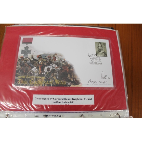 1445 - MILITARY & ROYAL AIR FORCE SIGNED FIRST DAY COVERS two albums with various signed covers, including ... 