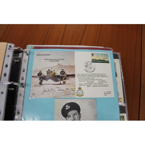 1445 - MILITARY & ROYAL AIR FORCE SIGNED FIRST DAY COVERS two albums with various signed covers, including ... 