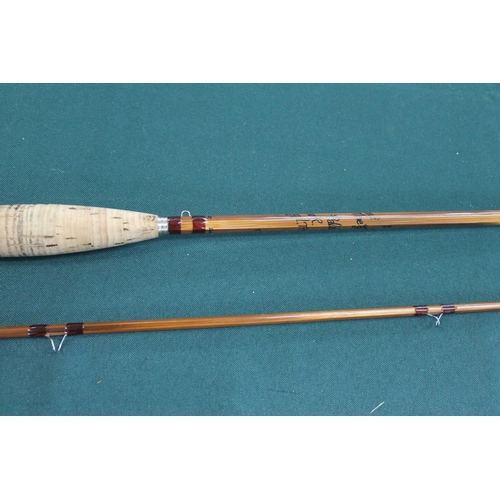 2136 - HARDY FISHING ROD - CC DE FRANCE a modern Hardy split cane rod, 8 1/2ft two piece rod CC De France, ... 