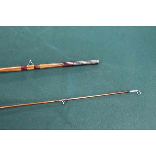 2136 - HARDY FISHING ROD - CC DE FRANCE a modern Hardy split cane rod, 8 1/2ft two piece rod CC De France, ... 