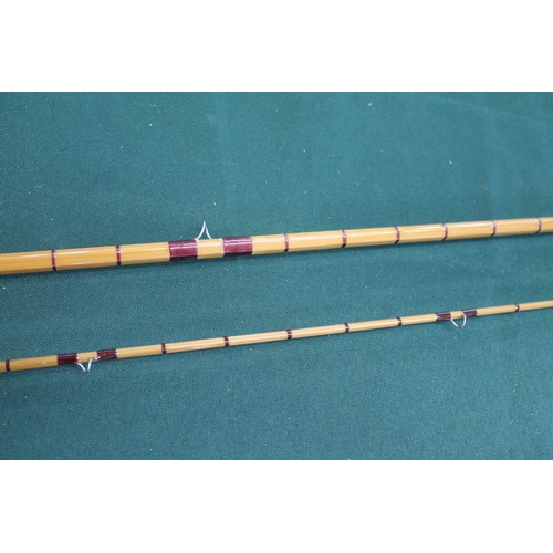 2136 - HARDY FISHING ROD - CC DE FRANCE a modern Hardy split cane rod, 8 1/2ft two piece rod CC De France, ... 