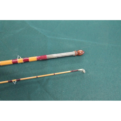 2136 - HARDY FISHING ROD - CC DE FRANCE a modern Hardy split cane rod, 8 1/2ft two piece rod CC De France, ... 