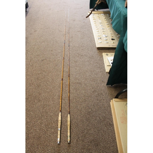 2136 - HARDY FISHING ROD - CC DE FRANCE a modern Hardy split cane rod, 8 1/2ft two piece rod CC De France, ... 