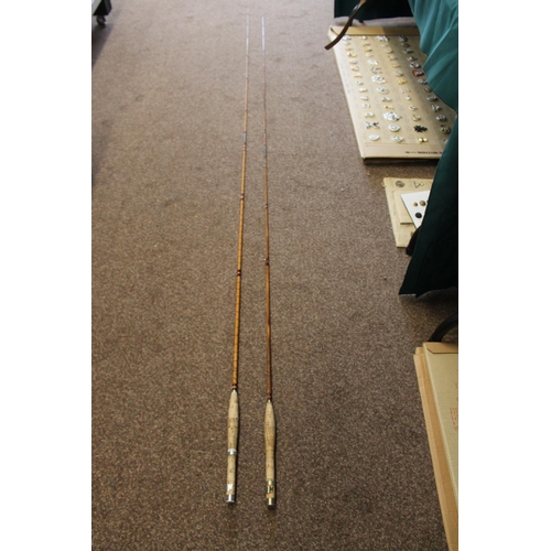 2136 - HARDY FISHING ROD - CC DE FRANCE a modern Hardy split cane rod, 8 1/2ft two piece rod CC De France, ... 