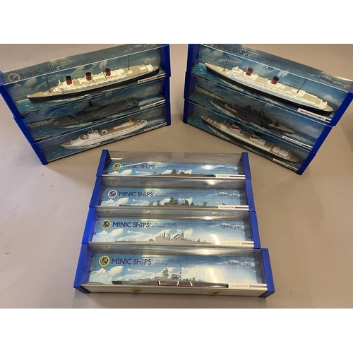 119 - Ten Boxed Horby Minic Ships