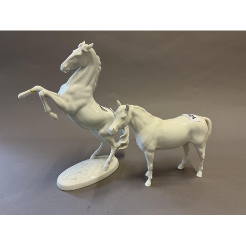 126 - Beswick Horse Figure and Another, A/F, Height of Tallest 28cm