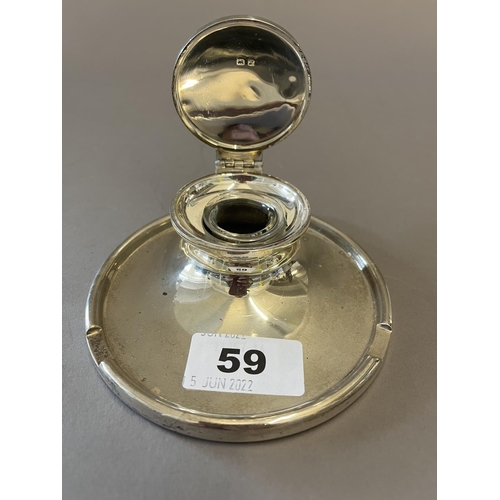 59 - Silver Inkwell (Filled)