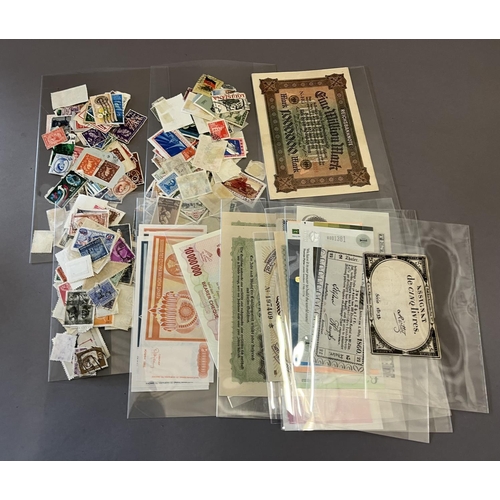 81 - Collection of World Bank Notes and Stamps