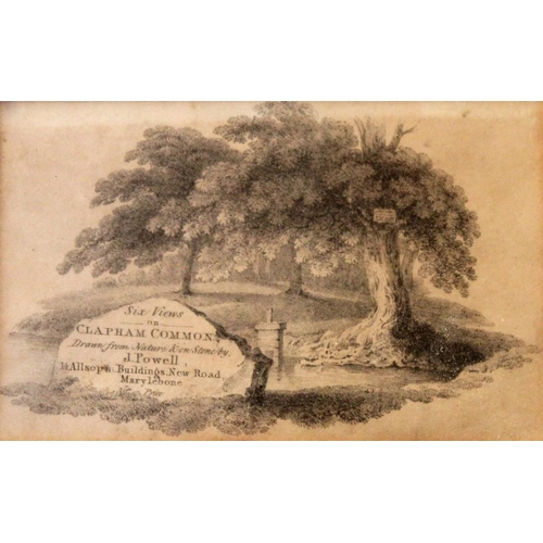 503 - JOSEPH POWELL (1780-1834) SIX VIEWS ON CLAPHAM COMMON Four lithographs and one reproduction (from th... 