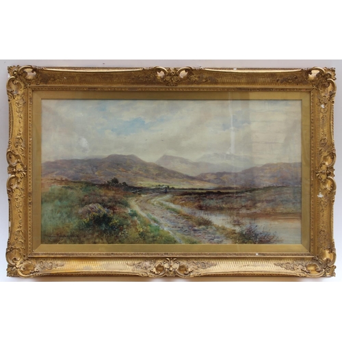 520 - ALBERT PROCTER (Fl.1884-1905) THE DROVER'S PATH (BORROWDALE?) Signed, watercolour, period gilt frame... 