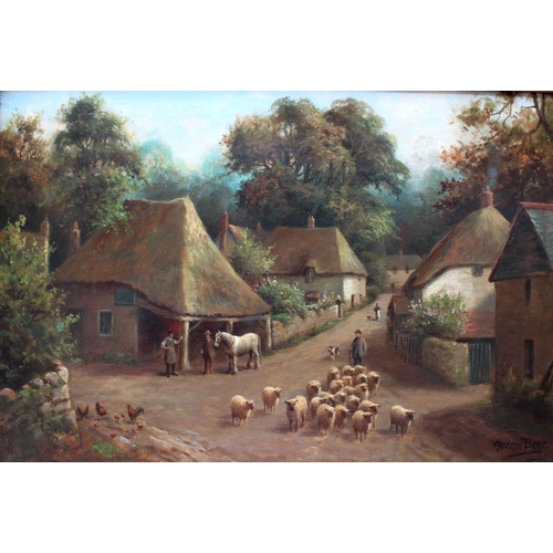 552 - WILLIAM ANDREW BEER (1862-1954) COCKINGTON FORGE, TORQUAY Signed, oil on canvas 40 x 60cm. ++ Good c... 