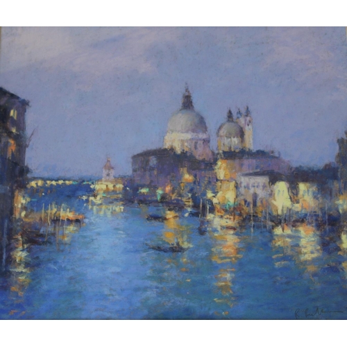 630 - BOB RICHARDSON (b.1938) SANTA MARIA DELLA SALUTE, VENICE, TWILIGHT Signed, pastels 45.5 x 54cm. Pro... 