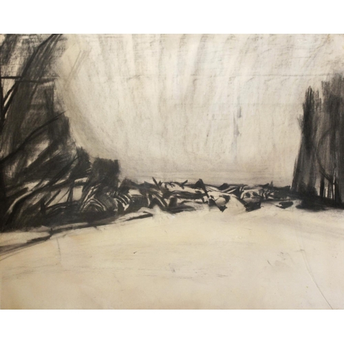 635 - EDWARD MIDDLEDITCH, RA (1923-1987) UNTITLED Charcoal 71 x 88.5cm. ++ Some slight staining... 