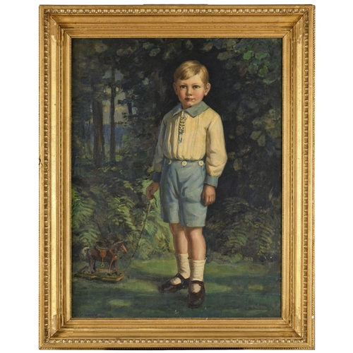 666 - GARNET RUSKIN WOLSELEY (1884-1967) PORTRAIT OF MASTER BRIAN GROSVENOR HARRIS (1913-1993) Standing f... 