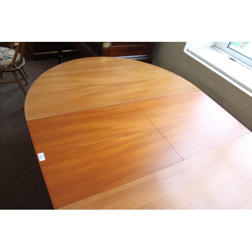 708 - A H MCINTOSH & CO 'MC' - RETRO DINING TABLE & CHAIRS a teak circular extending teak dining table wit... 