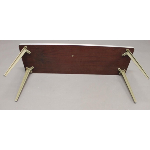 715 - ERNEST RACE - MID CENTURY COFFEE TABLE a Long John coffee or occasional table, with a wooden top wit... 