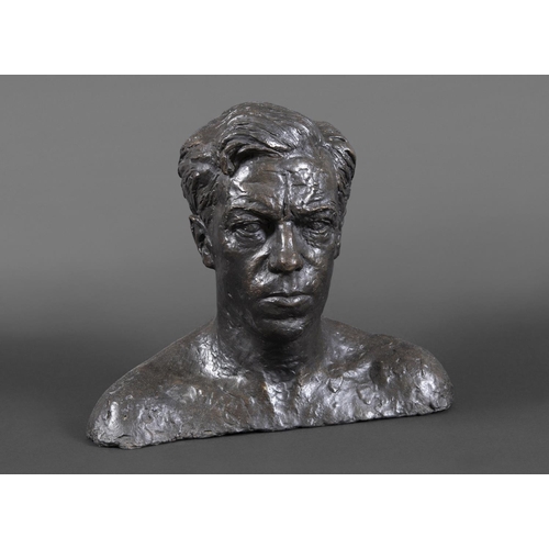 753 - FRANTA BELSKY (1921-2000) - LARGE BRONZE BUST OF CECIL DAY-LEWIS a large bronze shoulder length bust... 