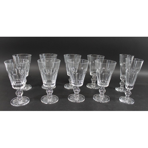 822 - SET OF WATERFORD GLASSES a set of 8 large wine glasses in the Kathleen design, 18cms high. Also with... 