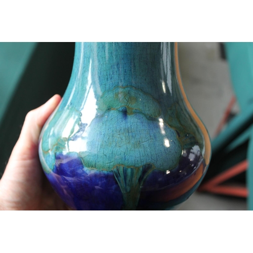 720 - MOORCROFT VASE - MOONLIT BLUE the vase of globe and shaft form in the Moonlit Blue design, painted w... 