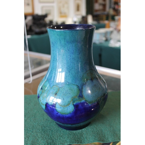 720 - MOORCROFT VASE - MOONLIT BLUE the vase of globe and shaft form in the Moonlit Blue design, painted w... 