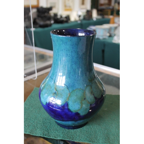 720 - MOORCROFT VASE - MOONLIT BLUE the vase of globe and shaft form in the Moonlit Blue design, painted w... 