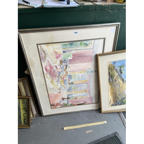 199 - EAC, Still Life, Initialled and Dated 2000, Oil on Canvas; and Seven Assorted Watercolours, Oils