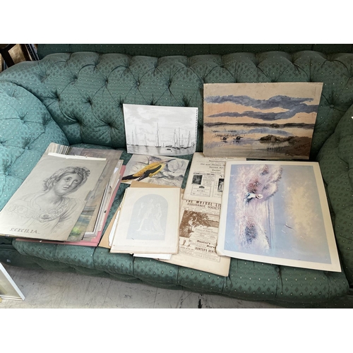 209 - Folio Prints, Watercolours and Drawings