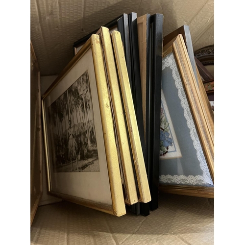 302 - Box of Assorted Pictures and Prints