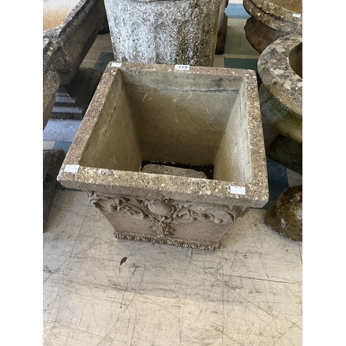 779 - Square Willowstone Planter