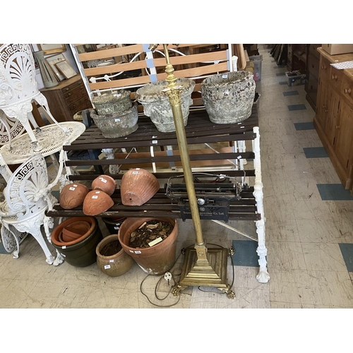 791 - White Painted Cast Iron Bench with Serpent and Dog Decoration and a Matching Table