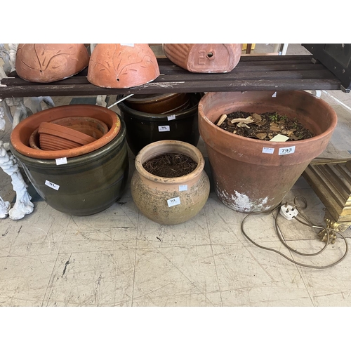 793 - Terracotta Planters and Others