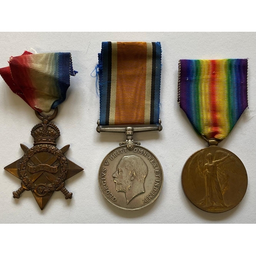 105 - A FIRST WORLD WAR TRIO TO THE SEAFORTH HIGHLANDERS. A Great War Trio comprising 1914-15 Star named t... 