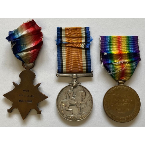 105 - A FIRST WORLD WAR TRIO TO THE SEAFORTH HIGHLANDERS. A Great War Trio comprising 1914-15 Star named t... 