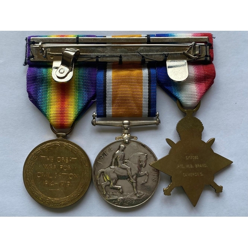 11 - A FIRST WORLD WAR TRIO TO THE CAMERON HIGHLANDERS. A Great War Trio comprising 1914-15 Star named to... 