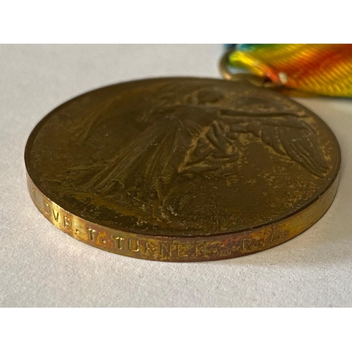 110 - A FIRST WORLD WAR VICTORY MEDAL TO THE ROYAL ARTILLERY. A Victory medal named to 50011 Dvr T. Turner... 