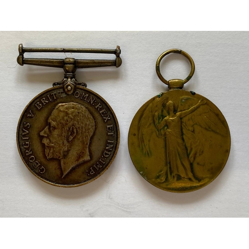 111 - A FIRST WORLD WAR PAIR TO THE BORDER REGIMENT. A Great War pair comprising War Medal and Victory Med... 