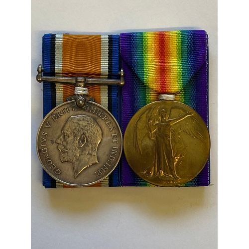 114 - A FIRST WORLD WAR PAIR TO THE EAST SURREY REGIMENT. A Great War pair comprising War Medal and Victor... 