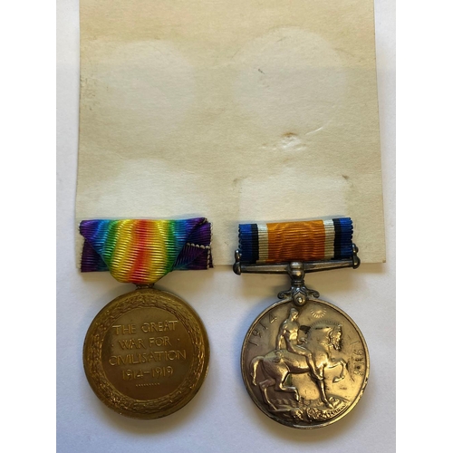 116 - A FIRST WORLD WAR PAIR TO THE DEVONSHIRE REGIMENT. A Great War pair comprising War Medal and Victory... 