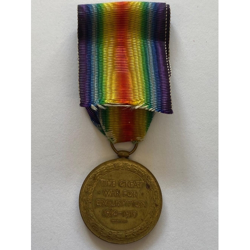 120 - A FIRST WORLD WAR VICTORY MEDAL TO THE HAMPSHIRE REGIMENT. A Great War Victory Medal named to 11078 ... 