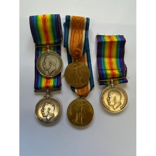 122 - FIRST WORLD WAR MEDALS TO THE IRELAND FAMILY. A Great War Pair comprising War Medal and Victory Meda... 