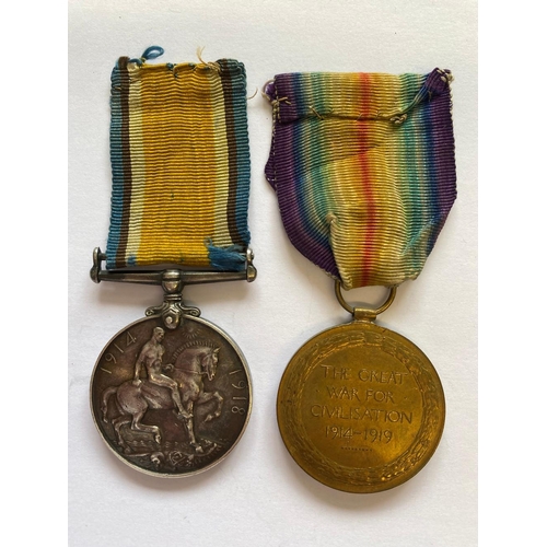 127 - A FIRST WORLD WAR PAIR TO THE ROYAL ARTILLERY. A Great War Pair comprising War Medal and Victory Med... 